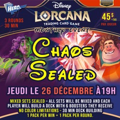 Lorcana Sealed - Chaos Sealed - Premium Event - 26 Décembre à 19h